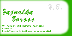 hajnalka boross business card